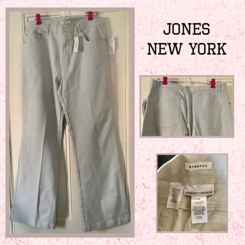 Jones New York Jeans 12 Beige Light Taupe Stretch Women’s Jeans NWT